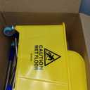 Mind Reader Bucket with Wringer and Mop Set, 22 Qt (5.5 Gallon), Floor Cleaning, Wheels, 16.25" L x 10.75" W x 24.5" H, Yellow