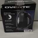 OVENTE Electric Kettle, 1.7L Fast Boiling Water Heater for Coffee or Tea, BPA Free with Water Level Gauge, Auto Shut-Off, Boil-Dry Protection, Indicator Light and Removable Filter, Black KP72B