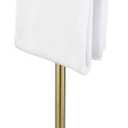 Gold Hand Towel Holder Stand with Heavy Marble Base, T-Shape Towel Rack, Free-Standing for Bathroom Vanity Countertop