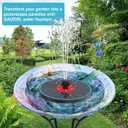 Solar Bird Bath Fountain,Upgrade 3.5W Glass Panel Solar Fountain with 2200mAh Backup Battery, Colorful LED Lights,8 Spray Mode, 4 Fixed Rods for Garden, Pond, Pool,Patio Outdoor Water Feature