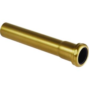 18 Gauge Brass Slip Joint Extension Tube 1-1/4 OD x 8 with Nut and Rubber Washer, P Trap Extension Tube, Sink Drain Tailpiece Tube Extension Heavy Duty, Brushed Brass Gold
