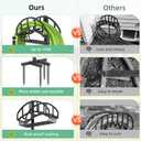 Garden Hose Holder - Upgraded Metal Reel With Tool Storage Basket, Heavy Duty Freestanding Water Hose Holder Holds 150ft, Detachable Storage Hanger for Outside