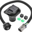 55243 7-Pin Trailer Wiring Plug Harness Compatible with Ford F250 F350 F450 F550 Super Duty 1999 2000 2001