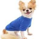 LOPHIPETS 100% Cotton Dog Tee Shirt for Small Dogs Teacup Chihuahua Yorkie Puppy Clothes-Blue/S