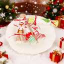 Lulu Home 12 Pack No-Snap Christmas Crackers Set, Party Favors with Hats, Jokes & Small Gifts for Xmas Holiday Dinner Table Decorations and Supplies, Each 6.5" H x 1.4" Dia