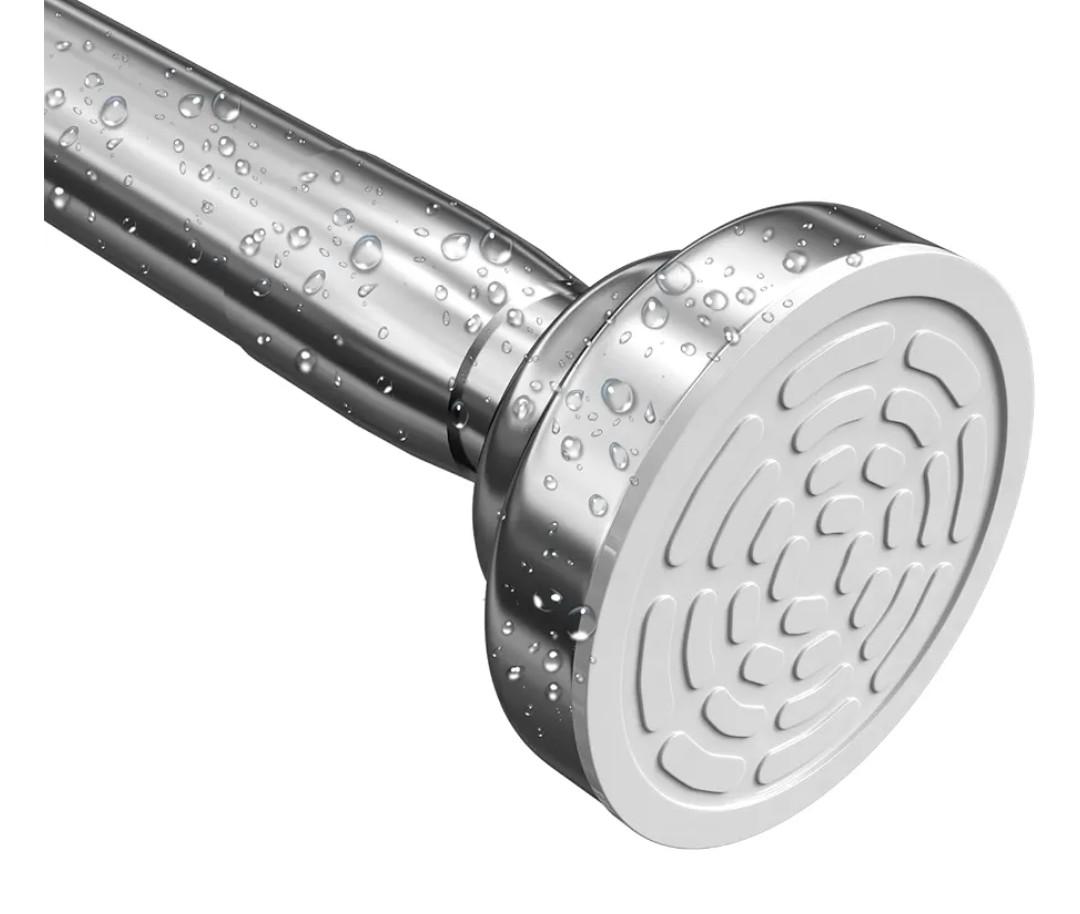 Umimile Shower Curtain Rod, 1 Inch Diameter Adjustable Spring Tension Curtain Rod, 304 Stainless Steel Shower Rod for Bathroom, Windows, Never Rust Non-Slip (Stainless Steel, 57-100”)