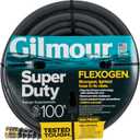 Gilmour Flexogen Heavy Duty Garden Hose 5/8 in x 100 ft, Leak-Proof Brass Couplings, Kink Resistant 8-Layer Design, 500 PSI
