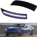 Front Bumper Side Marker Light for 2022 2023 2024 Toyota GR86 Subaru BRZ Smoked Lens White LED Lamp OEM# 84411CC010 SU00309625