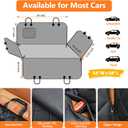 URPOWER Dog Seat Cover, 100% Waterproof Hammock 600D Heavy Duty Scratch Proof Nonslip Durable Soft Pet Back Seat Covers for Cars Trucks and SUVs (All Black)