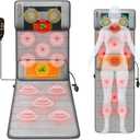 Full Body Massage Mat with Heat 20 Neck Shiatsu Kneading Massage Heads, Multifunctional Electric Heated Massage Chair Back Pad for Back Lumbar Leg Pain Relief