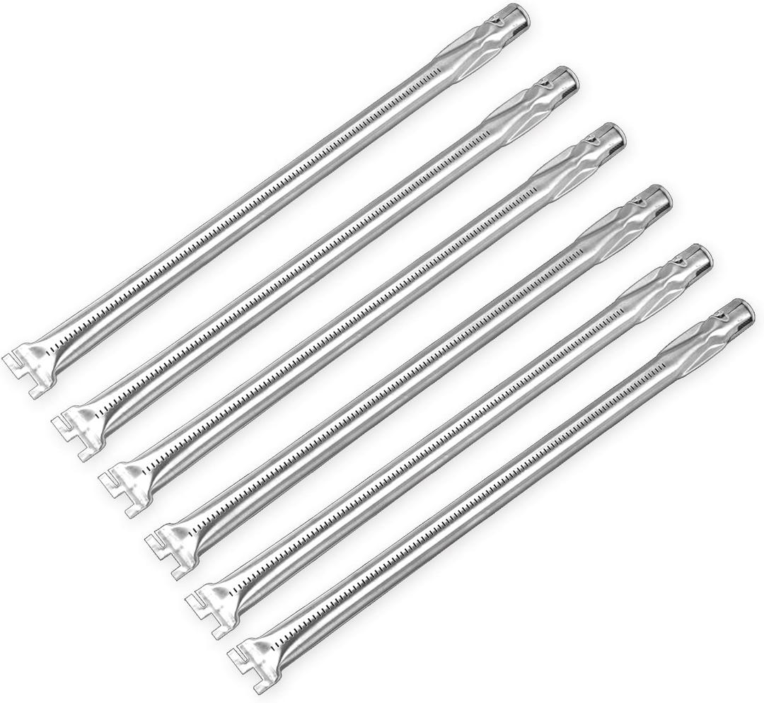 67554 Burner Tubes Replacement Parts for Weber Summit 600 Series Model Years 2007 and Newer Gas Grill Models, 6 Pack Pipe Grill Burner Tubes, Stainless Steel