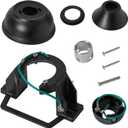 5-Piece Sloped Ceiling Fan Mount Bracket Kit  Universal Black Ceiling Fan Adapter for Most Fans, Includes Mounting Bracket, Hanger Ball, Canopy, Screw Cover & Hardware