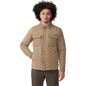 Mountain Hardwear mens Stretchdown Light Shacket (Small, Trail Dust)