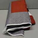 2 Piece Orange Grey Quilt Set Twin Size Black White Gray Geometric Reversible Bedding Set Microfiber Lightweight Bedspread Coverlet with 1 Sham Modern Bed Covers for All Season, 68''x86''