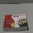 Clear Warm White Christmas Tree Lights - 20 Ft String Of 105 Incandescent Mini Bulbs Multifunctional Lighting Modes, for Decorative, Bedroom, Outdoor, Xmas Twinkle Lights with Green Wire Total 21.6 Ft