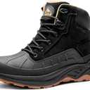 NORTIV 8 Women's Waterproof Hiking Boots Outdoor Trekking Camping Trail Hiking Boots (5.5, Black)