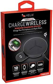 Helix 2 in 1 Wireless Charger, 10 Watt Fast Wireless Charger + Apple Watch Charger, iPhone Charger, Qi Certified, Compatible with iPhone 11, 11 Pro, 11 Pro Max, XS, XS Max, XR, X, 8, 8 Plus, AirPods 2
