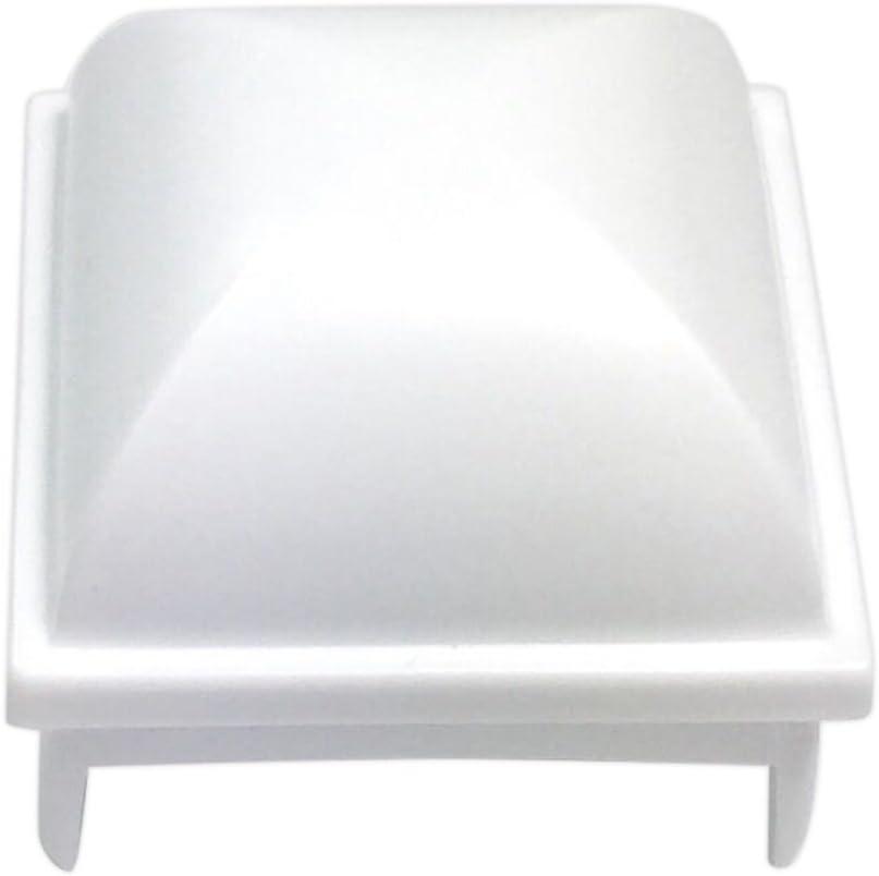 Above Ground Pool Fence Post Caps Compatible with Kayak, JW, Esther Williams Pools and More - Plastic Plug Inserts - Swimming Pool Fence Hole Cover - 1.5 inch Square Post (White, Pack of 12)