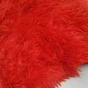 MIULEE Pack of 2 Luxury Faux Fur Throw Pillow Cover Deluxe Spring Decorative Plush Pillow Case Cushion Cover Shell for Sofa Bedroom Car 16 x 16 Inch, Red
