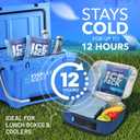 Rapid Performance Reusable Ice Packs for Coolers or Lunch Box | 4 Pack | Cold for Up to 12 Hours | Ice Packs for Cooler, Long Lasting for Camping, Beach