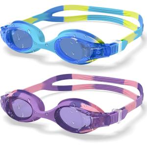 Aegend Swim Goggles for Kids 3-8 - Anti-Fog Anti-Leaking Comfort Fit Toddler Goggles for Swimming