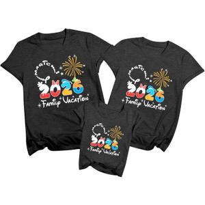 Family Vacation Shirts 2026 Family Matching Outfits Magical Tshirt for Family Cruise Trip Clothes Summer Travel Tops (Small, Grey)