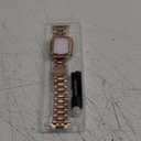 MioHHR Solid Stainless Steel Bands Compatible with Apple Watch 38mm 40mm 41mm, Metal Strap with Soft TPU Case for iWatch Bands Series 9 8 7 6 5 4 3 2 1 SE SE2 SE3 Women and Men, Rose/Gold