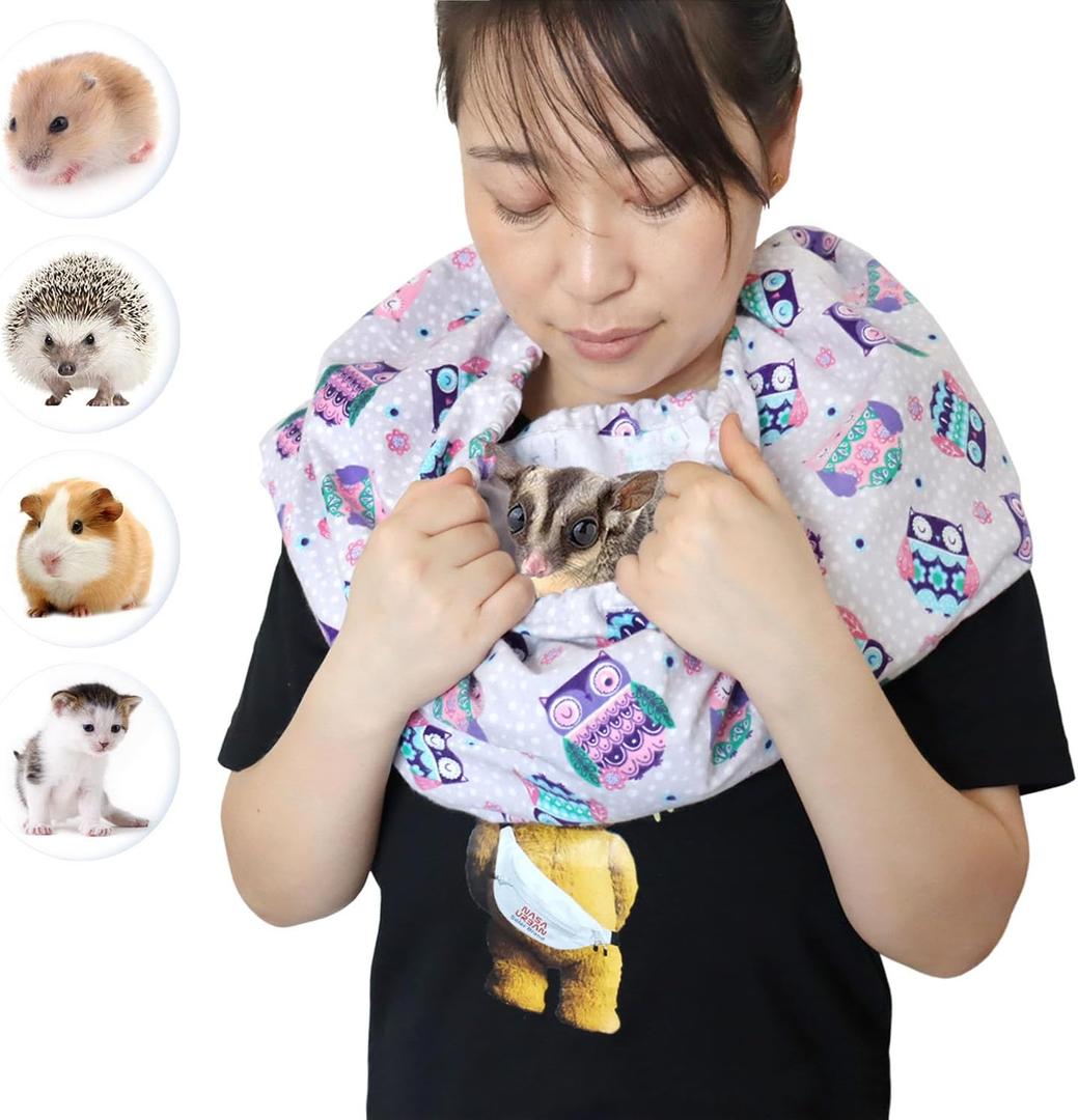 Adjustable Sugar Glider Bonding Pouch Small Pets Bonding Scarf Sling Carrier for Chinchillas Hedgehogs Hamsters Guinea Pigs Anti-Anxiety Interactive Play Pets Tunnel