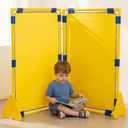 2 Pack Play Panel - Classroom Dividers for Room Separation, Versatile Dividers for Kids & Learning Spaces, Easy-Assemble Room Divider for Class (Yellow)