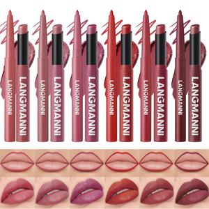 12Pcs Matte Lipstick + Lip Liner Pens Lip Combo Sets, Creamy Matte Lip Makeup Kit Long-Lasting Waterproof, Smudge-Proof Highly Pigmented Formula, Bold & Chic Shades Makeup Set (Bold Reds Collection)