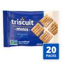 Triscuit Minis Original Whole Grain Wheat Crackers, Vegan Crackers, Bulk Lunch Snacks, 20 Snack Packs (EXP 02/17/26)