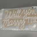 HMT Will You Marry Me Neon Sign Warm White LED Marry Me Light for Proposal Engagement Wedding Party Backdrop Wall Decor 19.7x11.8 Inch USB Powered Romantic Sign, 19.6 x 11.8 inches