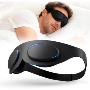 TSYL Travel Sleep Mask: Ultra Lightweight 3D Contoured Sleep Eye Mask Relieves Dry Eyes, Full Silicone, Compression-Proof Total Blackout Eye Cover for Daytime Sleep Side Sleep