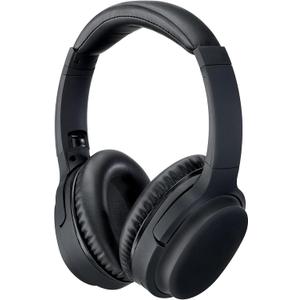 iLive Active Noise Cancellation Bluetooth Headphones, Adjustable Headband, Includes 3.5mm Audio Cable, Black (IAHN40B) (One Size)