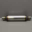 A-KARCK 2.25" Inlet Exhaust Resonator, 2.25" Inlet 2.25" Outlet 20" Overall Length Resonator Stainless Steel (1 PC)