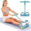 Resistance Bands with Handles 6 Tube Multifunction Tension Rope, Sit-Up Exercise Equipment with Foot Pedals and HandlesPedal Resistance Band for Abdomen, Waist, Arm, Leg