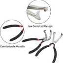 2Pcs Electrical Disconnect Pliers for Cars, Electrical Connector Removal Pliers Automotive Fuel Line Disconnect Repair Tool Set for Fuel Injectors, Sensors (Black)