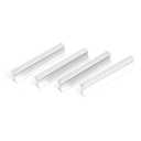 Aexit Cabinet Drawer Cabinet Hardware Dresser Cupboard Aluminium Handlebar Pull Handle Silver Pulls Tone 4pcs