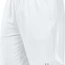 NORTHYARD Men's 10" Athletic Basketball Shorts with Zipper Pockets Quick Dry Lightweight Running Workout Gym Tennis Shorts (White, XL)