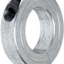 2C-112-A Aluminum Two-Piece Clamping Collar, 1-1/8" Bore Size, 1-7/8" Outside Diameter, 1/4"-28 x 3/4" Set Screw
