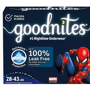 Goodnites Boys' Nighttime Bedwetting Underwear, Size Extra Small (28-43 lbs)
