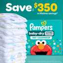 Pampers Diapers - Baby Dry - Size 0, 104 Count, Absorbent Disposable Newbort Diaper