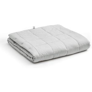 YnM Oeko-Tex Certified Premium 60 x 80 Inch 20 Pound Cotton Calming Heavy Weighted Blanket with Glass Beads for Queen and King Beds, Light Grey YnM Oeko-Tex Certified Premium 60 x 80 Inch 20 Pound Cotton Calming Heavy Weighted Blanket with Glass Beads for Queen and King Beds, Light Grey
