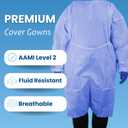 HCS Bulk XL Isolation Gowns, Disposable, Medical, SMS, AAMI Level 2, PPE
100/Case, Elastic Cuffs, Neck Tape & Waist Tie, Home, Clinic, Dentist, Hospital