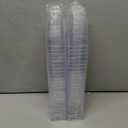 JOLLY CHEF 100 Pack 3 oz Square Mini Dessert Cups with Spoons, Clear Plastic Parfait Appetizer Cup, Small Plastic Dessert Serving Bowl for Tasting Party