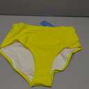 Halcurt Women's High Waisted Swim Bottoms Full Coverage Bikini Swimsuit Bottoms Yellow M