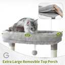 Gitelsnour Maine Coon Cat Tree, Heavy Duty Cat Tree for Indoor Cats Large Adult, Cat Tower for Large Cats 20 lbs+ with Hammock, 2 Big Perches, 2 Cat Condos, 15 Scratching Posts, Light Gray GCT033W