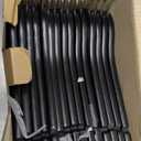 StorageWorks Black Wooden Hangers 30 Pack, Heavy Duty Wood Hangers for Closet, Clothes Hangers for Coats, Shirts, Pants, Suits