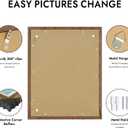 Hongkee 22x28 Frame, Rustic Brown Wood Style - Display Posters 18 x 24 with Mat or 22x28 without Mat, Wall Mounting Horizontal and Vertical, 1 Pack