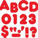 Red 4-Inch Casual Uppercase Ready Letters